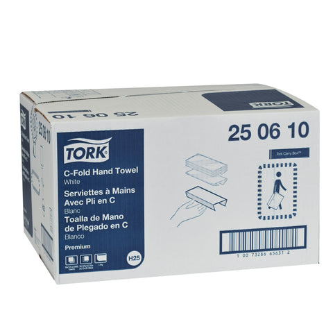Towel C-fold Premium White 1-ply 10-1/8x12-3/4