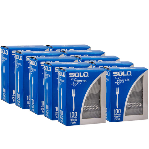 Solo® Impress™ FORK POLYSTYRENE HEAVY WEIGHT CLEAR