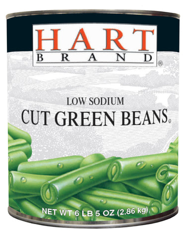 Hart Brand Cut Green Beans Extra Standard 4 Sieve Cut, 101 ounce -- 6 per case