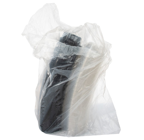 Creative Carryouts® CONTAINER PLASTIC OCTAVIEW HINGED CARRYOUT BLACK/CLEAR 7.5