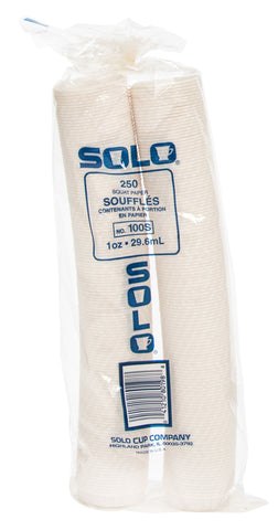 Solo® White CUP PAPER PORTION SOUFFLE WHITE SQUAT 1 OZ