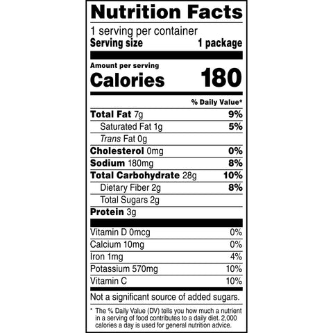 Chip Potato Kettle 40% Less Fat Salt & Vinegar Large Single Serve