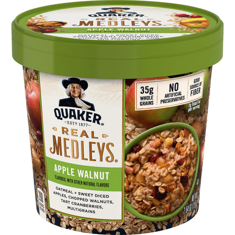 Quaker® OATMEAL REAL MEDLEY APPLE WALNUT CUP