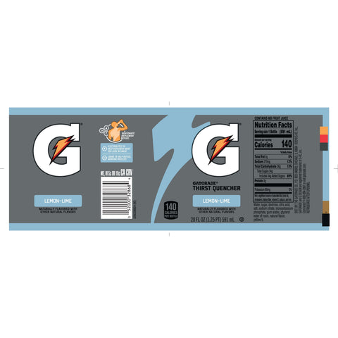Gatorade DRINK LEMON LIME WIDEMOUTH PLASTIC BOTTLE