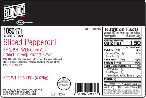 Pepperoni Sliced 14/oz 105017-0269