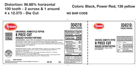 Chicken 8-piece Cut Homestyle Pepper Breaded 4519-0928