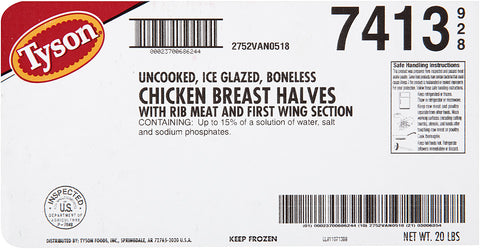 Chicken Breast Airline Halves W/ 1st Wing Section 10 Oz 7413-0928