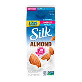 Silk Unsweetened Vanilla Almond Milk, 0.5 Gallon -- 8 per case.