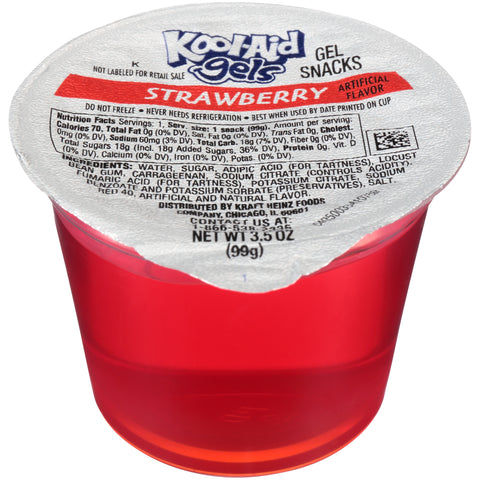 Gelatin Strawberry Single Serve 3.5 Oz