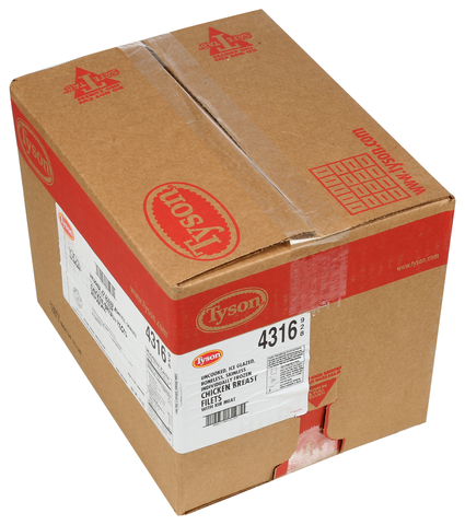 Tyson Glazed Boneless Iced Chicken Fillet, 4 Ounce -- 40 per case.