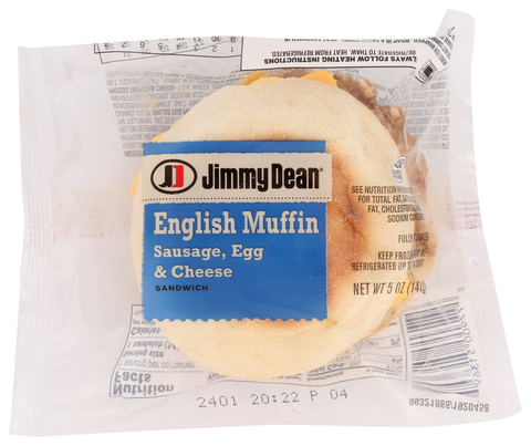 Muffin Sausage Egg W/cheese Breakfast Sandwich