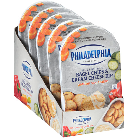 Philadelphia Garden Vegetable Bagel Chips and Cream Cheese Dip, 2.5 Ounce -- 10 per case.
