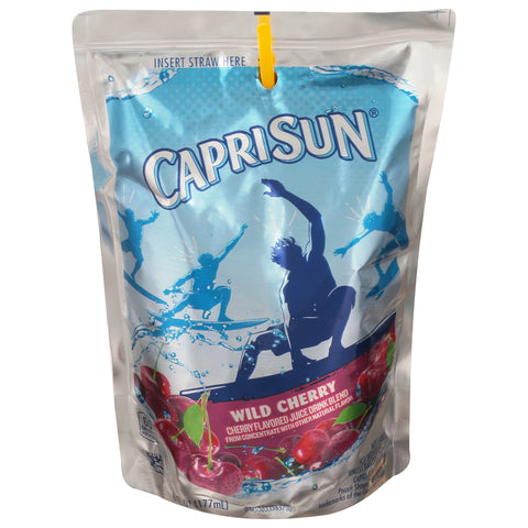Kraft Capri Sun Wild Cherry Flavored Juice Drink Blend, 6 Ounce - 10 per pack -- 4 packs per case.