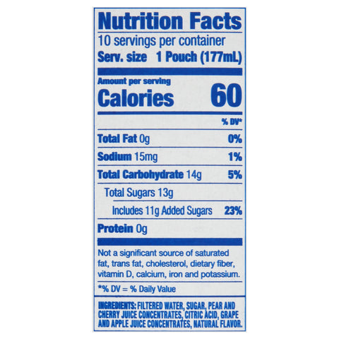 Kraft Capri Sun Wild Cherry Flavored Juice Drink Blend, 6 Ounce - 10 per pack -- 4 packs per case.