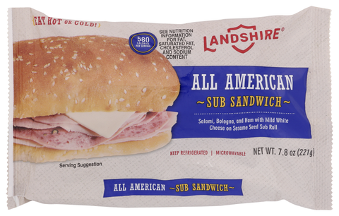 Sandwich All American Sub Iw 7.25 Oz 102001-012-1
