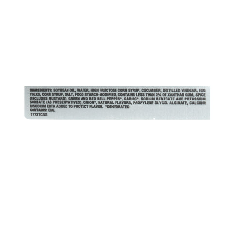 Ventura Foods Classic Gourmet Select Tartar Sauce, 4 Gallon.
