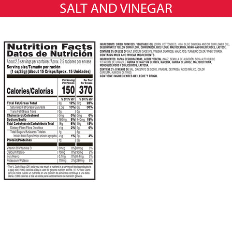 Chip Potato Crisps Salt & Vinegar