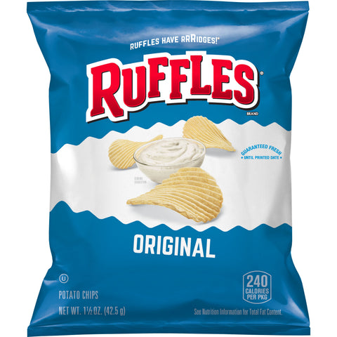Chip Potato Ridged Regular Large Single Serve
