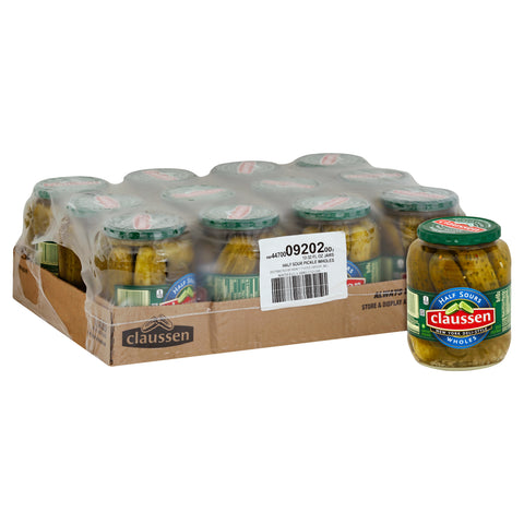 Claussen New York Deli Style Half Sour Whole Pickle, 32 Ounce -- 12 per case
