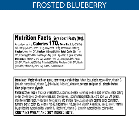 Pastry Pop-tarts® Made W/ Whole Grain Frosted Blueberry