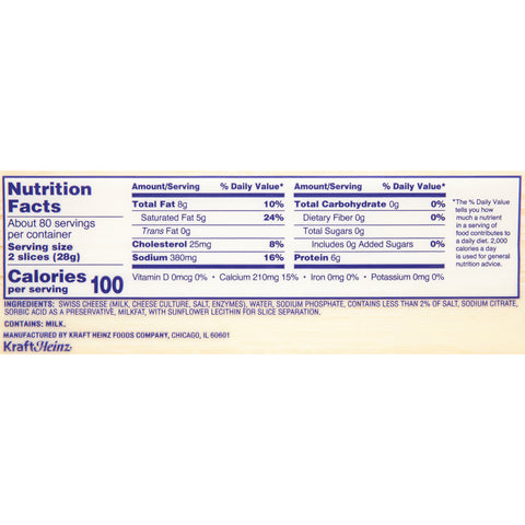 Cheese American Swiss Sliced 160 Ct