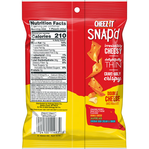 Cheez-It CRACKER CHEEZ-IT DOUBLE CHEESE SNAP'D