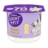 Light and Fit Vanilla Yogurt, 5.3 Ounce -- 12 per case.