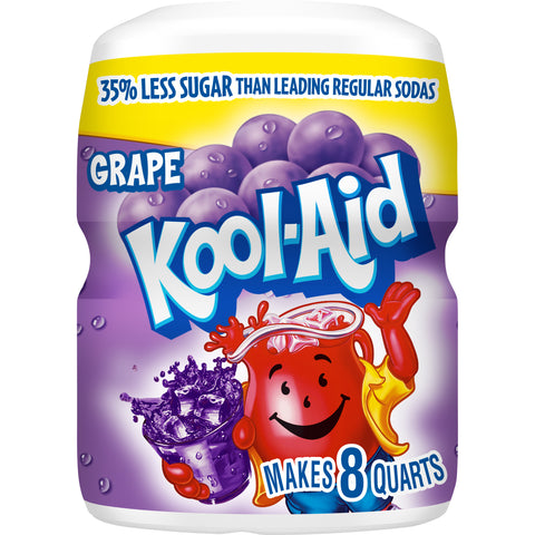 Kool-Aid Sugar-Sweetened Grape Powdered Soft Drink, 19 ounce -- 12 per case