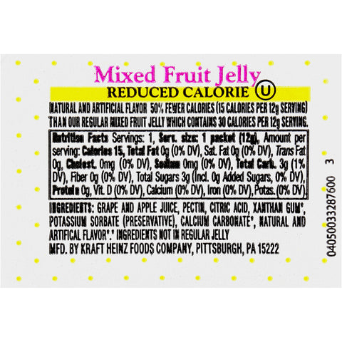 Jelly Assorted Reduced Calorie Single Serve Cup 0090720/78000443