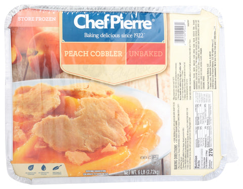Sara Lee Chef Pierre Homestyle Peach Cobbler, 6 Pound -- 4 per case.