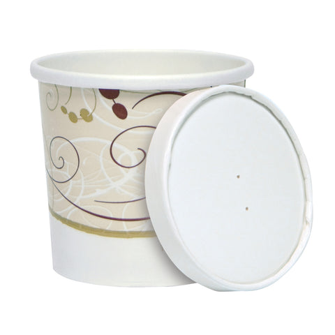 Container Paper Food Combo W/ Lid Flexstyle Double Poly 12 Oz