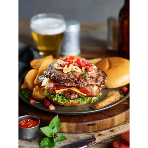 Silver Medal (SF) BEEF PATTY GROUND BLACK ANGUS FROZEN 75/25 4 OZ