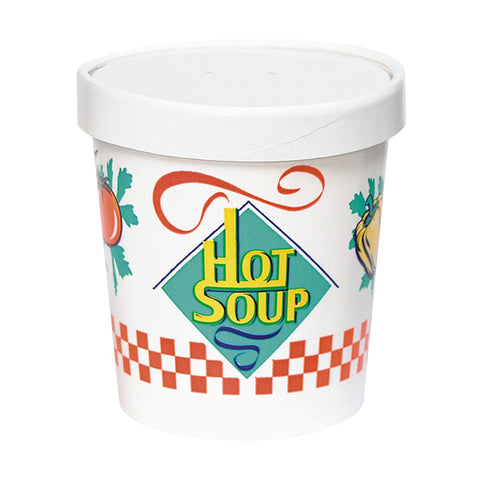 Container Paper Food Flexstyle Double Poly Combo 16 Oz