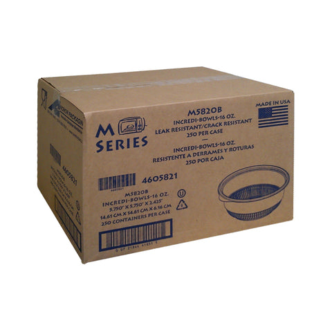 Anchor Packaging Incredi Bowl Black Polypropylene Round Soup Bowl, 20 Ounce Capacity -- 250 per case