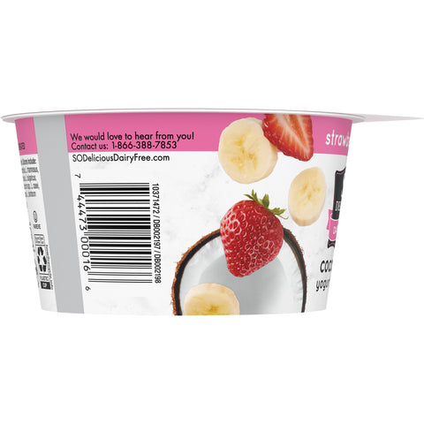 So Delicious Organic Coconut Strawberry Banana Yogurt Alternative, 5.3 Ounce -- 12 per case