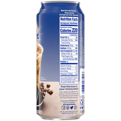 International Delight Oreo Iced Coffee, 15 Ounce -- 12 per case
