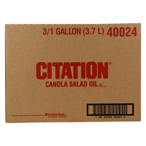Citation Canola Salad Oil -- 3 Case 1 Gallon