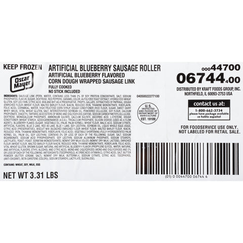 Oscar Mayer Blueberry Enrobed Sausage Link, 3.31 Pound