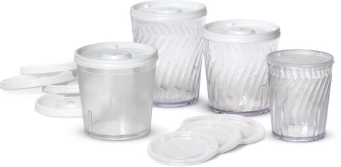 Tumbler San Plastic Clear Swirl 6 Oz