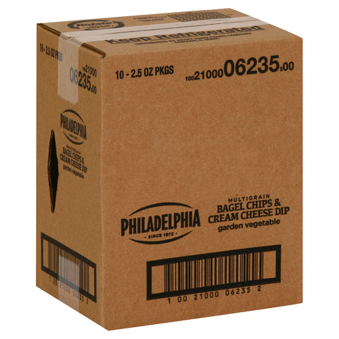 Philadelphia Garden Vegetable Bagel Chips and Cream Cheese Dip, 2.5 Ounce -- 10 per case.