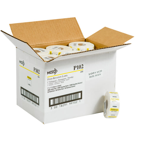 National Checking LABEL TUES TRILINGUAL 1X1 ROLL