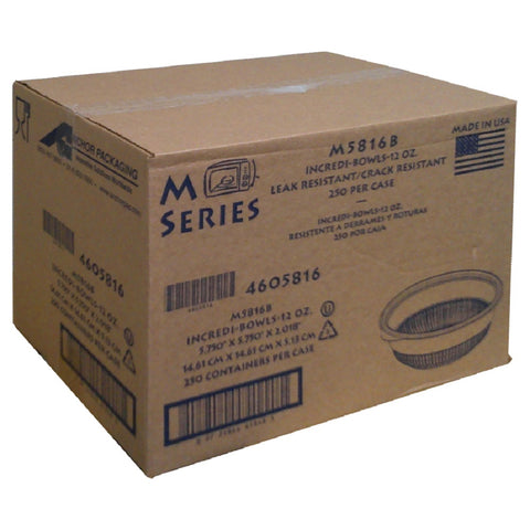 Anchor Packaging BOWL PLASTIC BLACK 12 OZ
