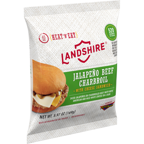 Advance Pierre Fast Choice Jalapeno Charbroil Cheeseburger with Cheese, 6 Ounce -- 12 per case.