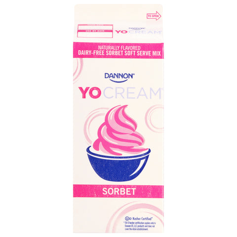 Yocream Sorbet Mix, Strawberry Lemonade Soft Serve, 64 Ounce -- 6 per case.