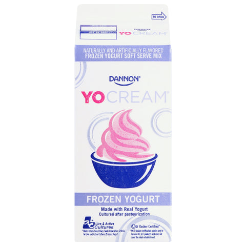 Yocream No Sugar Added Chocolate Fat Free Soft Serve Yogurt Mix, 64 Ounce -- 6 per case.