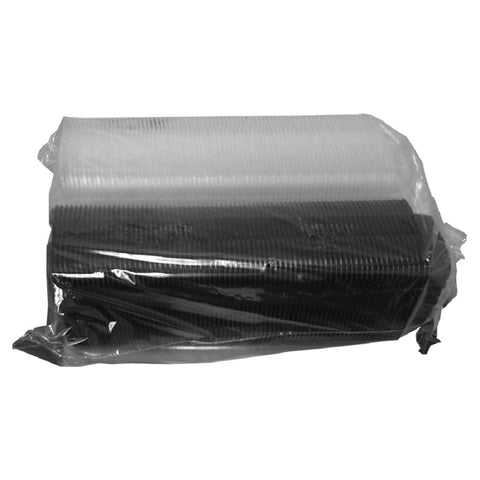 Anchor Packaging Polypropylene Black and Clear Hinged Container, 6 x 6 inch -- 300 per case