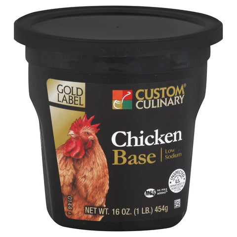 Custom Culinary® Low Sodium Chicken Base, No MSG Added 4 x 5 lb.