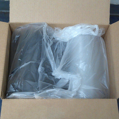 Anchor Packaging Gourmet Classic Polyethylene Terephthalate Black/Clear Shallow Clamshell Container, 7.5 inch -- 100 per case