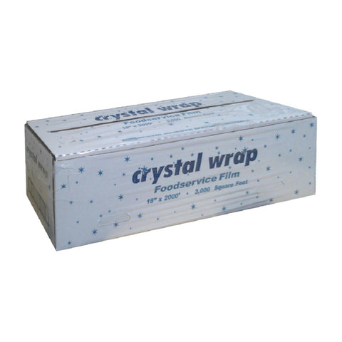 Anchor Packaging Crystal Wrap PVC Foodservice Film in Cutter Box, 18 inch x 2000 Feet