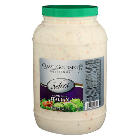 Ventura Foods Classic Gourmet Select Creamy Garlic Italian Salad Dressing, 4 Gallon.